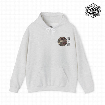 Japanese Unisex Heavy Blend™ Hooded Sweatshirt with Wave Design | Aesthetic Streetwear for Men & Women